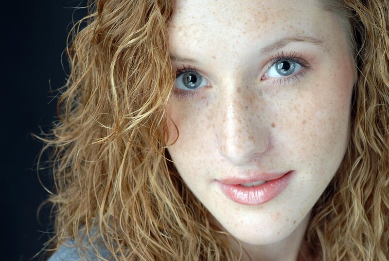 Woman with Freckles — Blonde, Neutral, Photograph