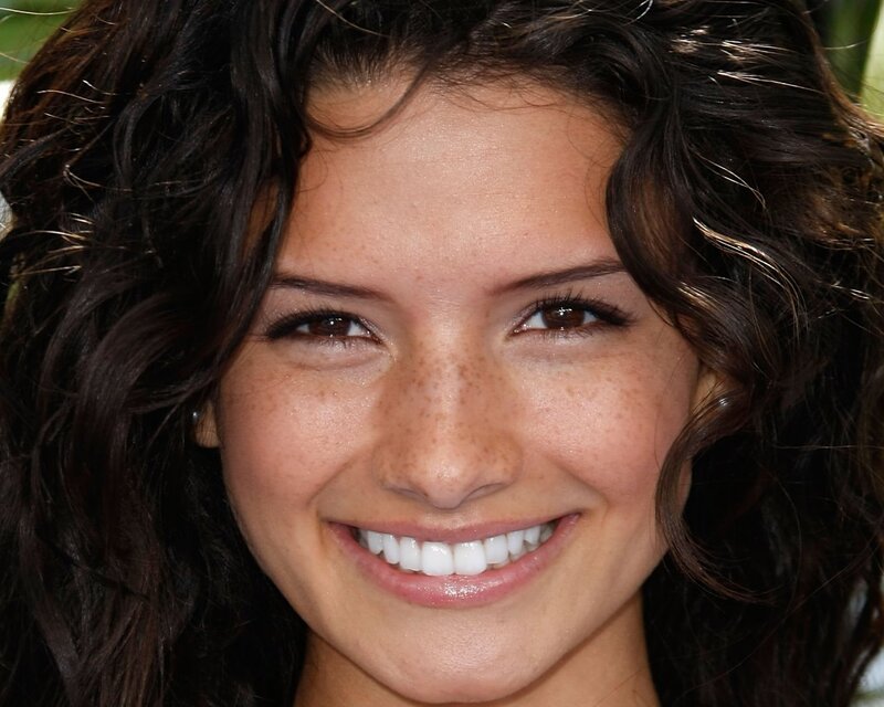 Woman with Freckles — Brown, Happy