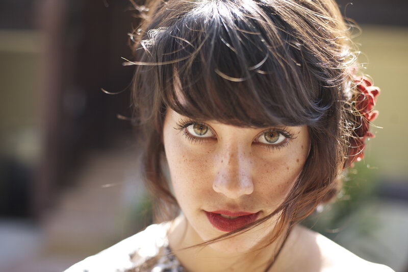 Woman with Freckles — Brown, Natural, Afternoon, Photograph, Bangs