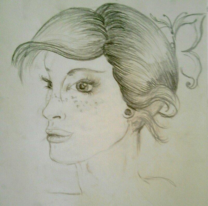 Woman with Freckles — Gray