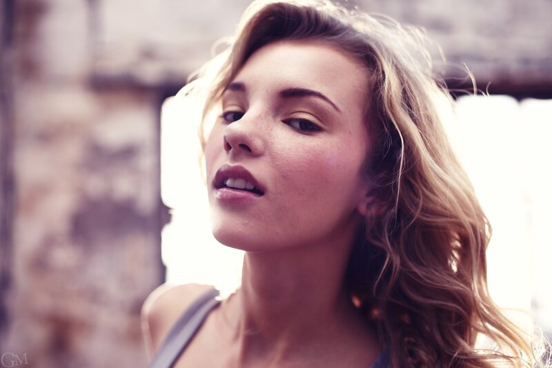 woman with freckles in sunlight