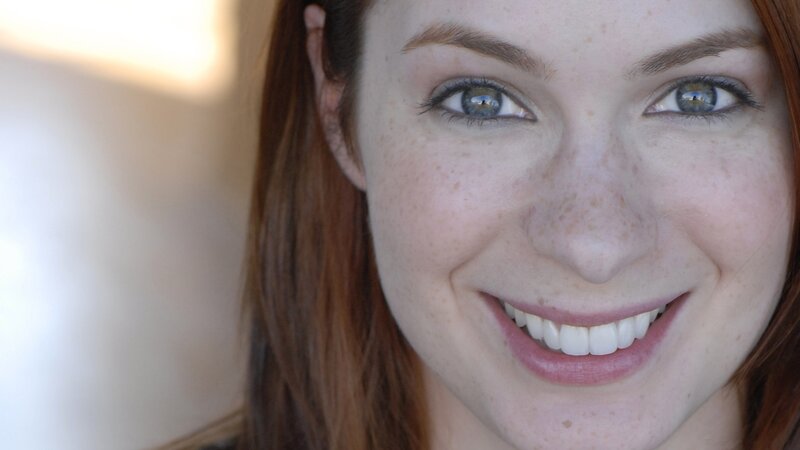 Woman with Freckles — Red, Happy