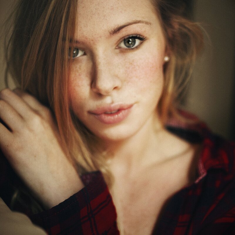 Woman with Freckles — Red, Intimate
