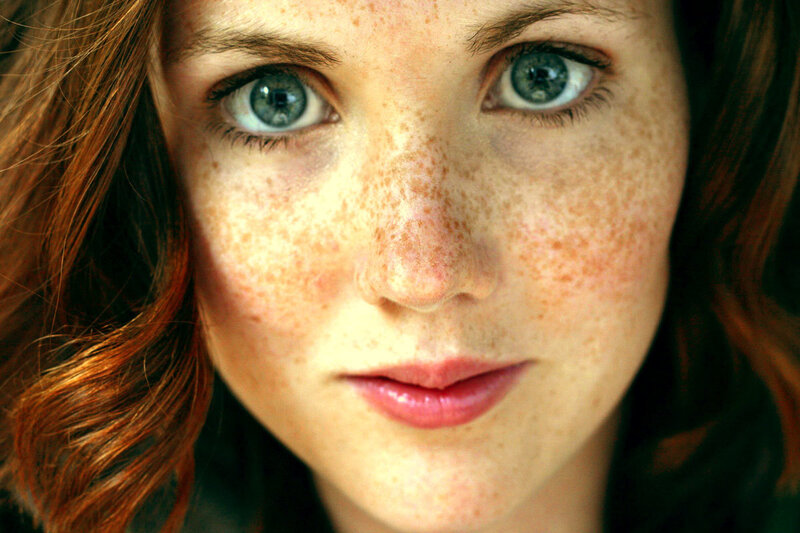 Woman with Freckles — Red, Neutral