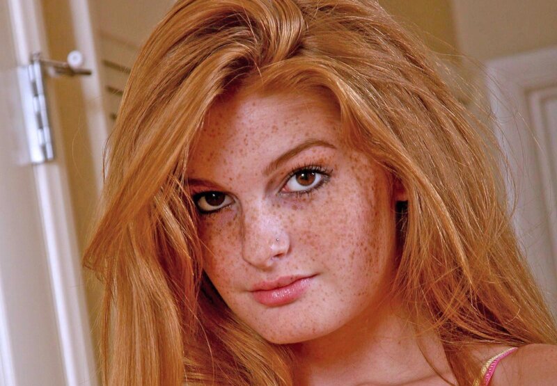 Woman with Freckles — Red