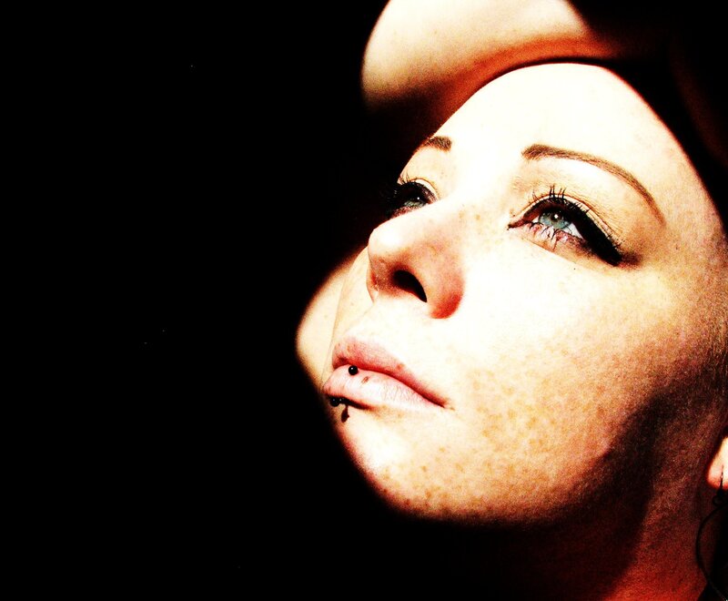 Woman with Freckles — White