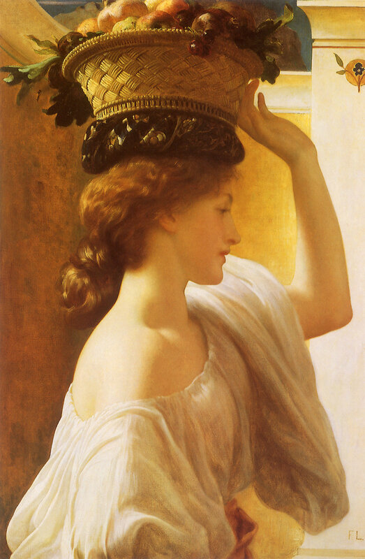 Woman with fruit basket