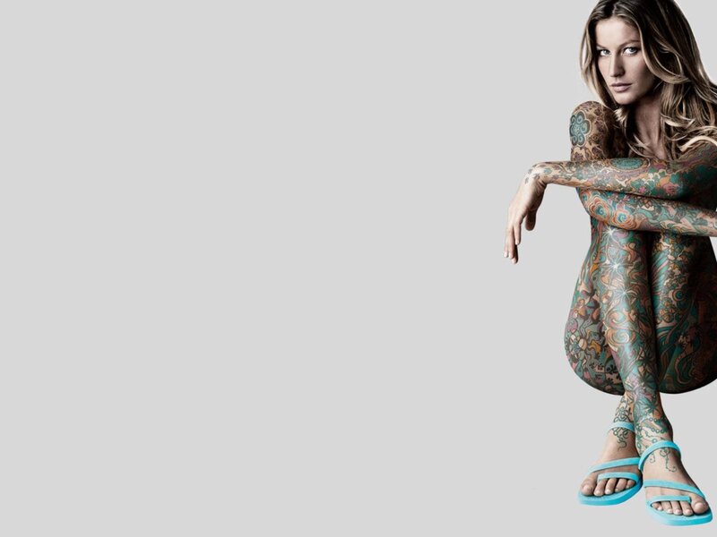 woman with full-body tattoos