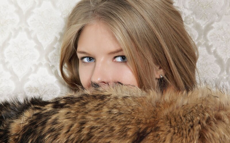 woman with fur coat