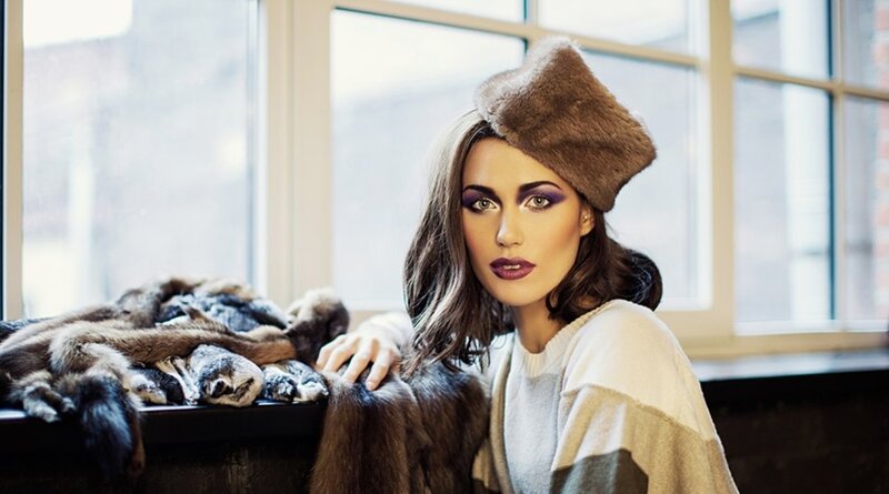 Woman with Fur Hat — Brown