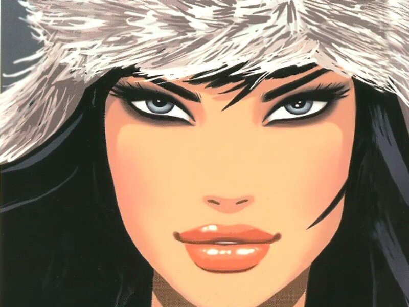 woman with fur hat