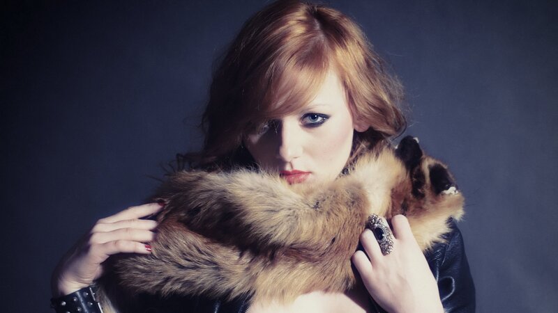 woman with fur stole