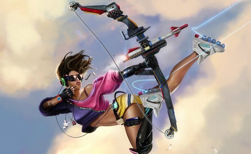 Woman with Futuristic Bow