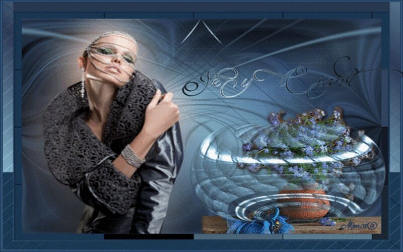 Woman with Futuristic Makeup — Blue, Dramatic