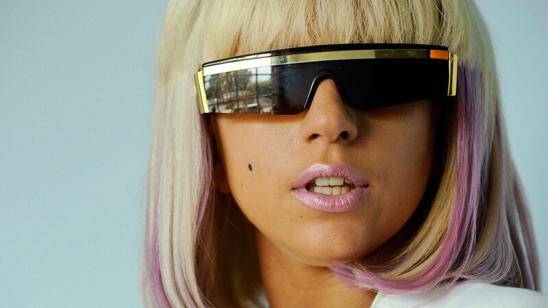 woman with futuristic sunglasses