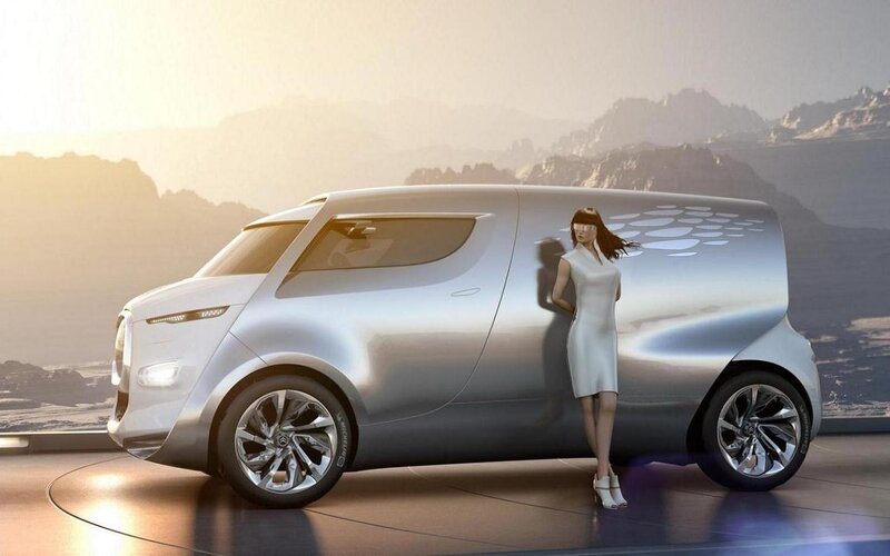 Woman with Futuristic Van