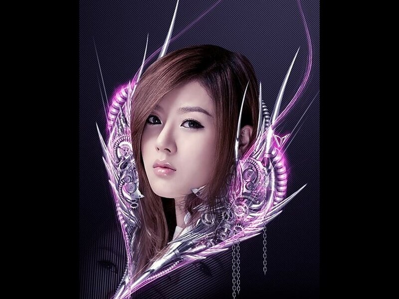 woman with futuristic wings