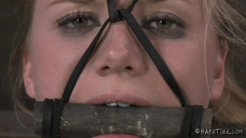 woman with gag and blindfold