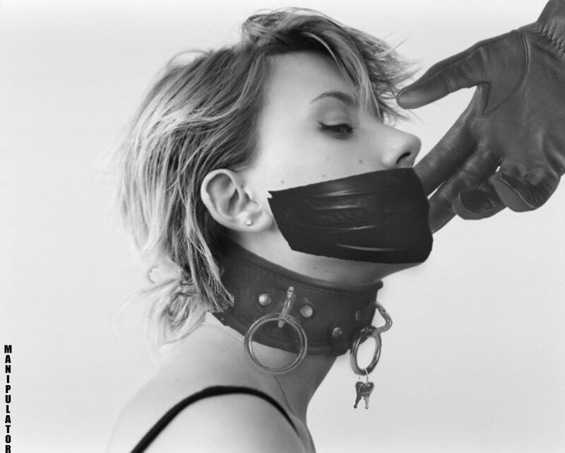 woman with gag and collar
