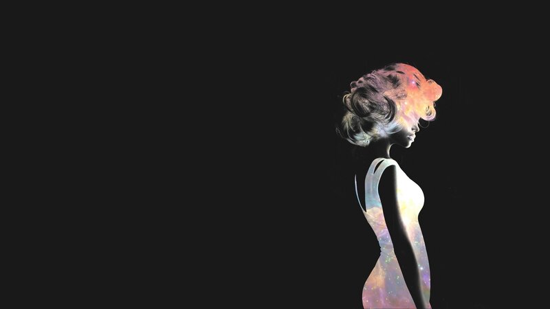 Woman with Galaxy Hair — Black