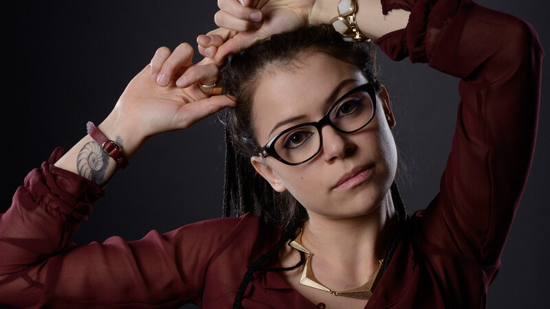 Woman with Glasses and Dreadlocks