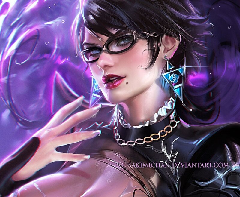 Woman with Glasses and Purple Aura