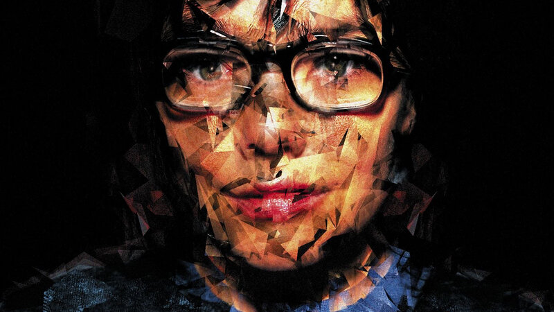 Woman with Glasses — Black, Dramatic, Digital Art