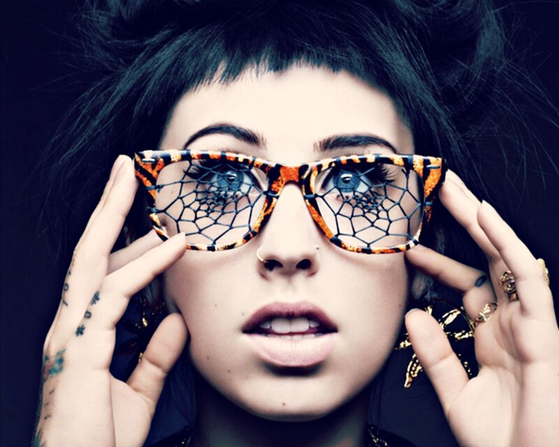 Woman with Glasses — Black, Dramatic, Photograph, Tattoos