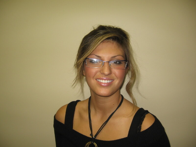 Woman with Glasses — Black, Neutral, Photograph, Necklace