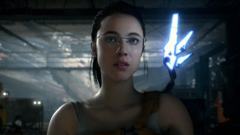 Woman with Glasses — Blue, Dramatic