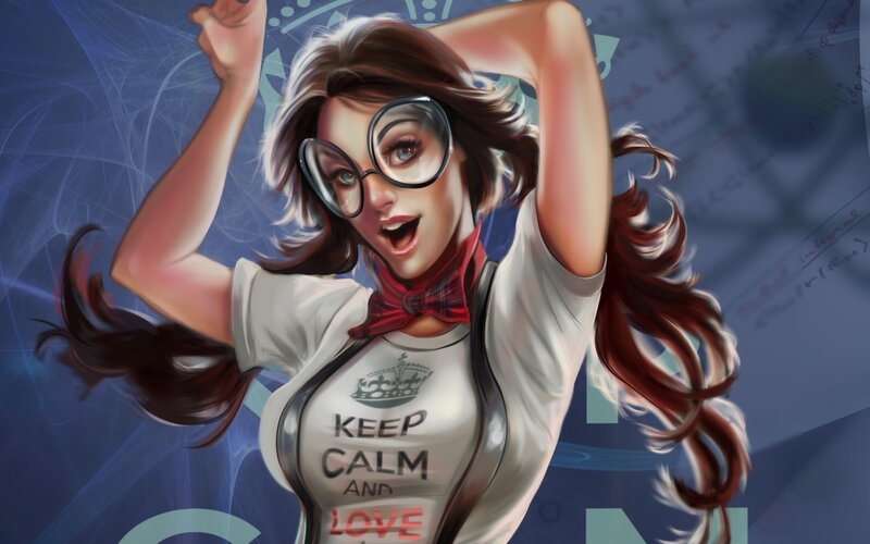 Woman with Glasses Dancing