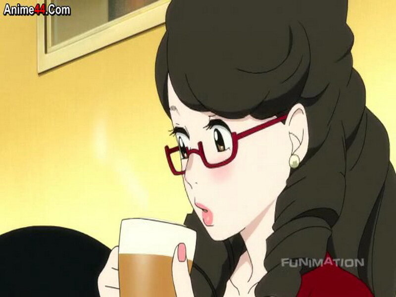 Woman with Glasses Drinking