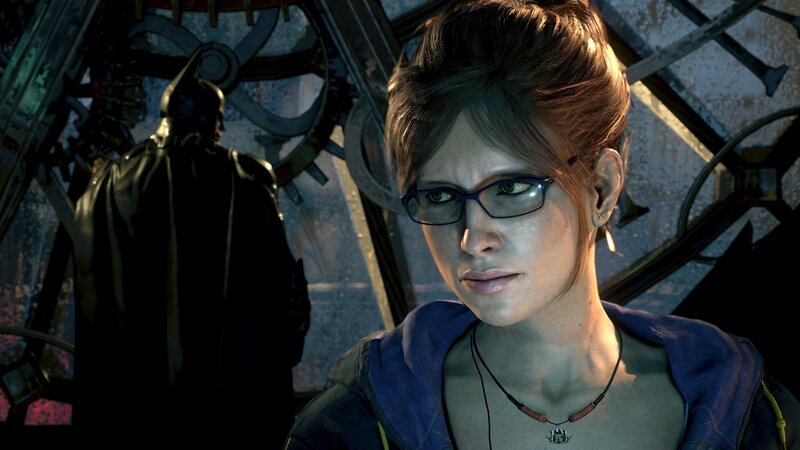 Woman with Glasses in Dark Room