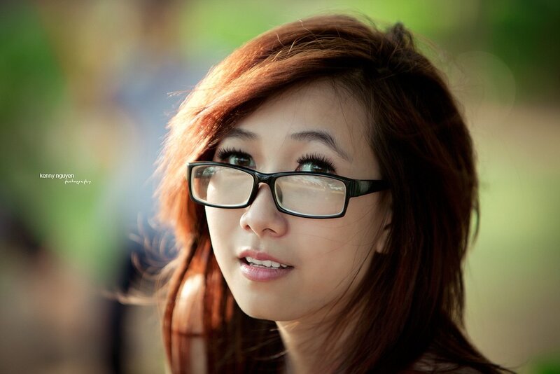 woman with glasses outdoors