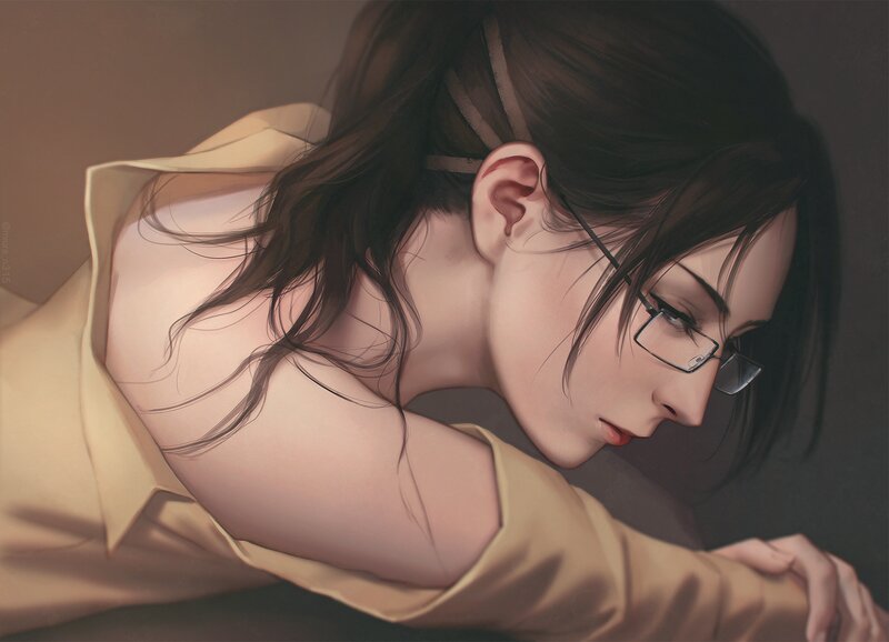 Woman with Glasses Sleeping
