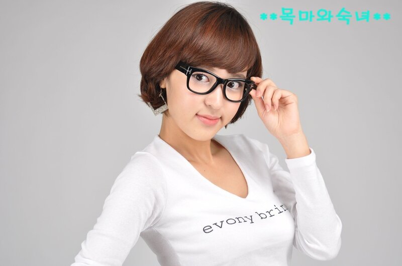 Woman with Glasses — White, Neutral, Photograph, Earrings