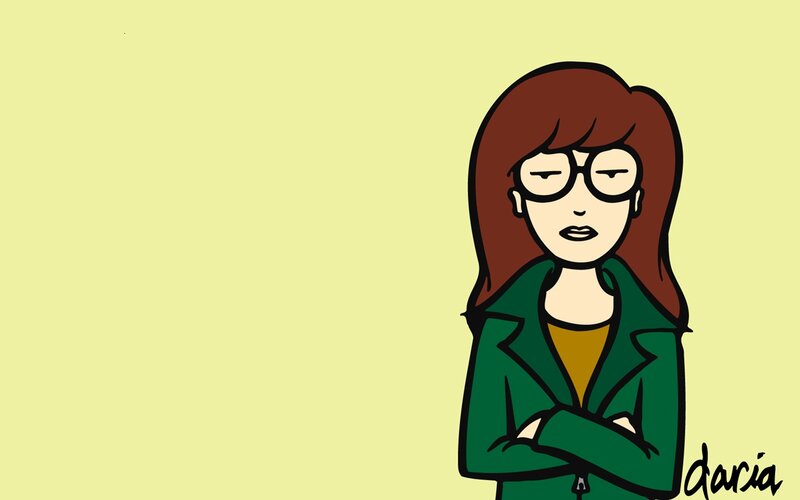 Woman with Glasses — Yellow