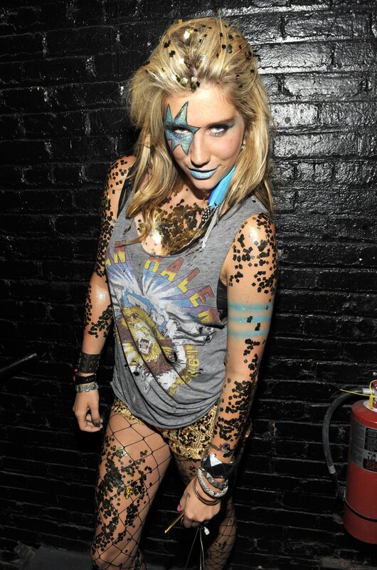 woman with glitter and face paint