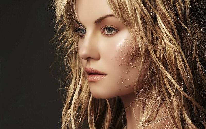 Woman with Glitter on Face — Brown