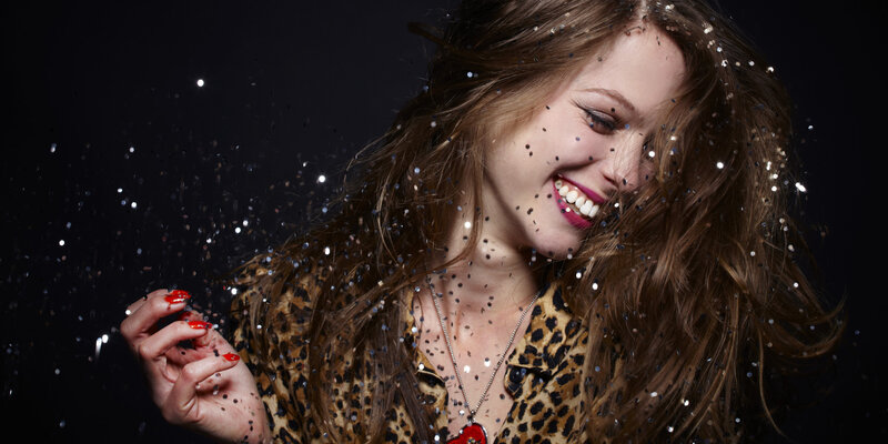 Woman with Glitter