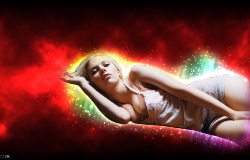 woman with glowing aura