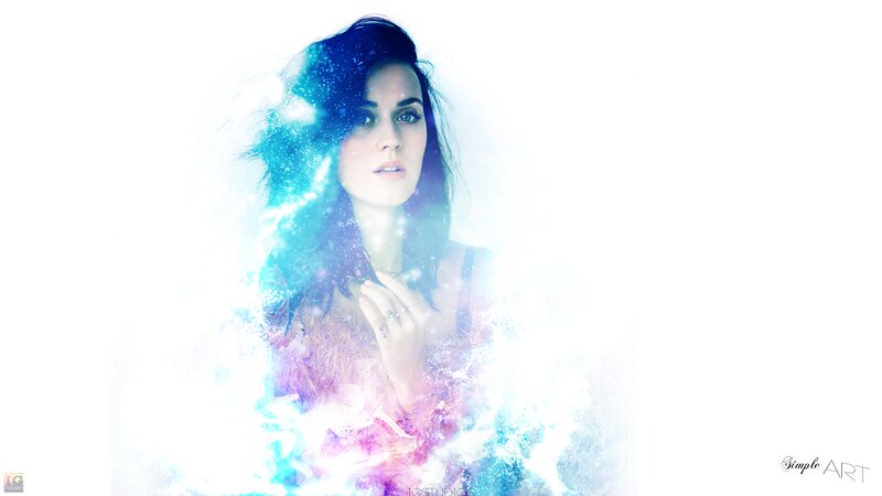 Woman with Glowing Aura — Blue, Ethereal