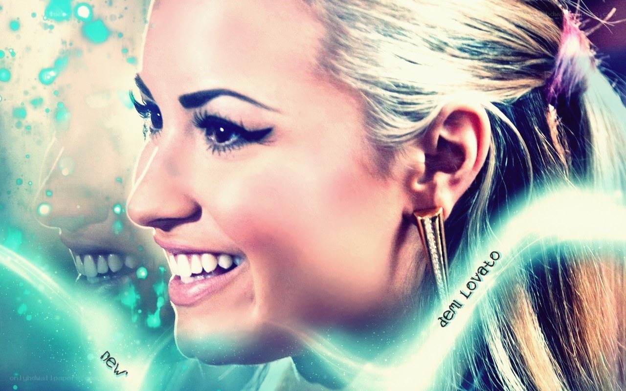 woman with glowing effects