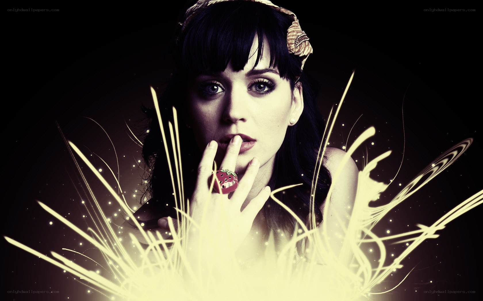 woman with glowing effects