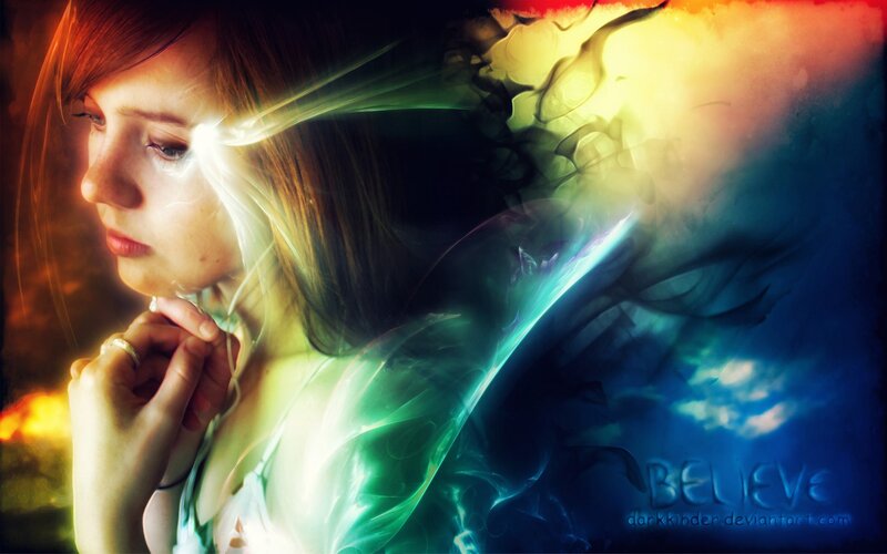 woman with glowing energy