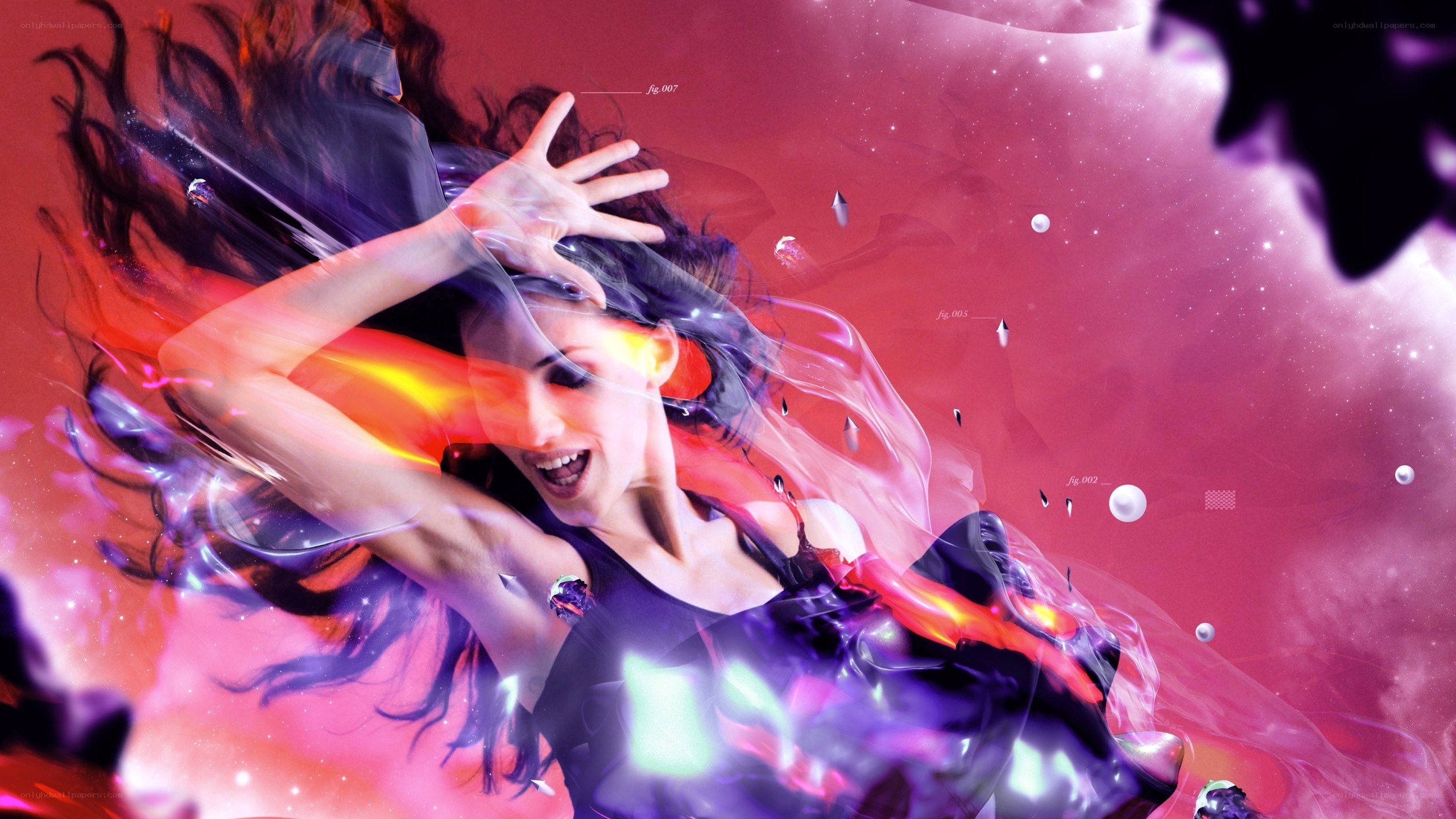 woman with glowing energy