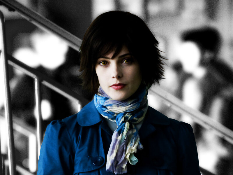 woman with glowing eyes