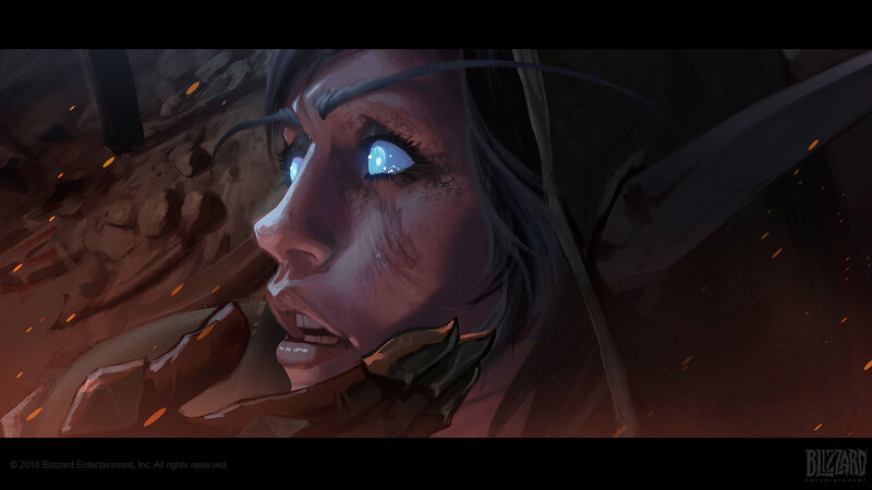 Woman with Glowing Eyes — Brown, Dramatic, Digital Art, Glowing Eyes, Sparks