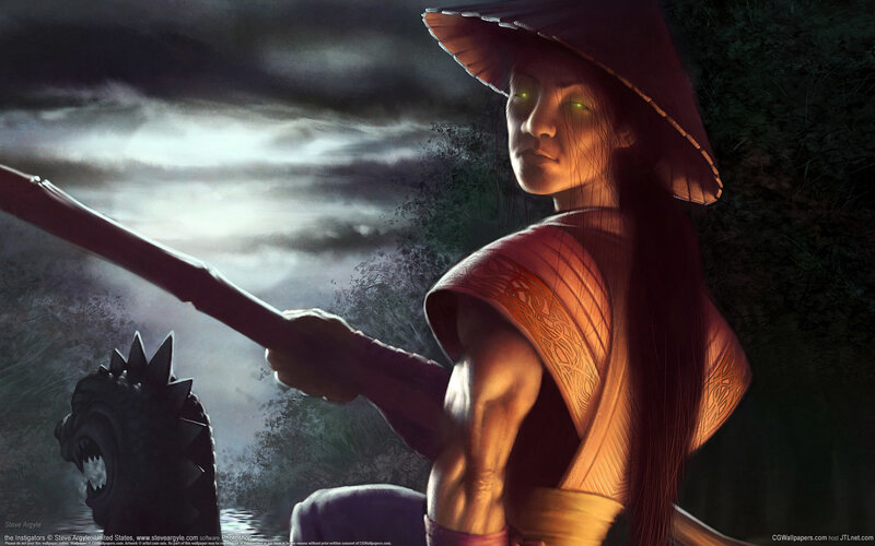 Woman with Glowing Eyes — Brown