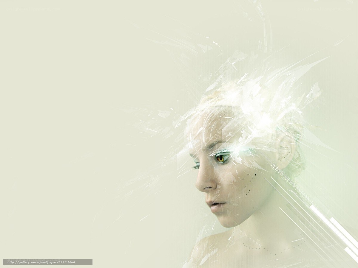 woman with glowing eyes